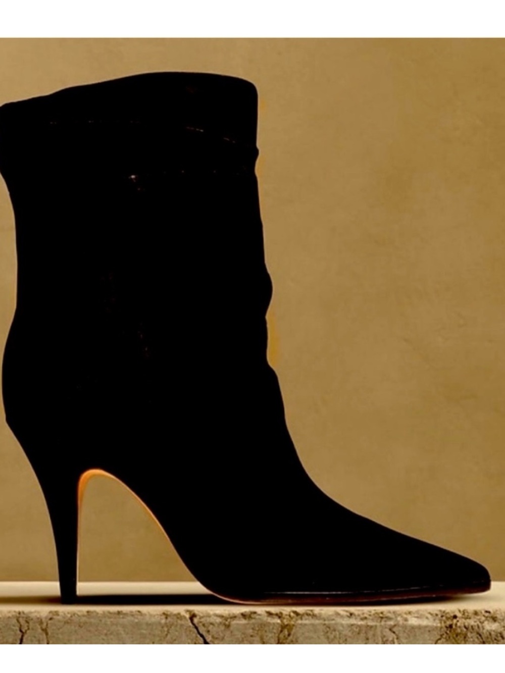 Black Pointed-Toe Stiletto Ankle Boots - Women